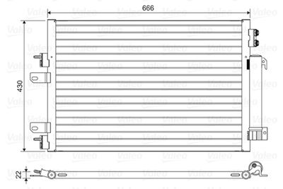 Condenser, air conditioning VALEO 814446