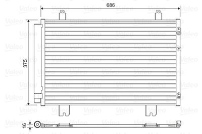 Condenser, air conditioning VALEO 814450
