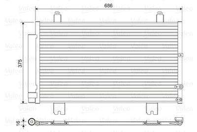 Condenser, air conditioning VALEO 814451