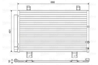 Condenser, air conditioning VALEO 814460