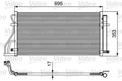 Condenser, air conditioning VALEO 814488