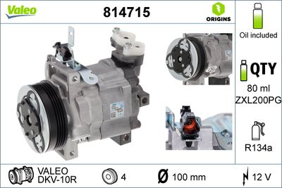 Compressor, air conditioning VALEO 814715