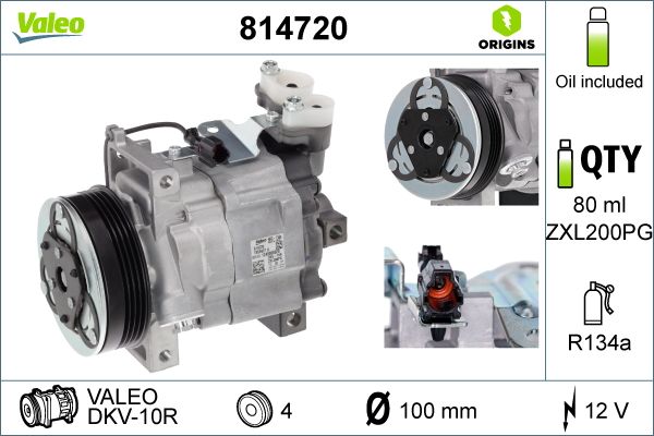 VALEO 814720 Compressor, air conditioning