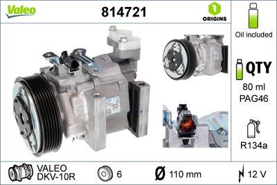 Compressor, air conditioning VALEO 814721