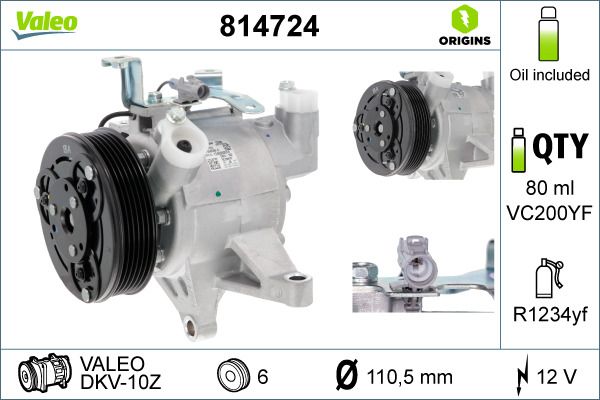 VALEO 814724 Compressor, air conditioning