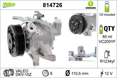Compressor, air conditioning VALEO 814726
