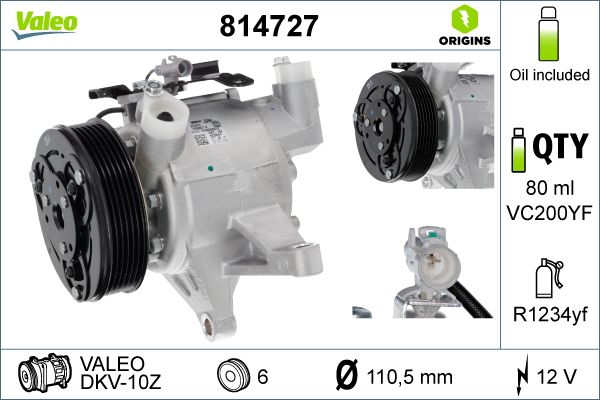 VALEO 814727 Compressor, air conditioning