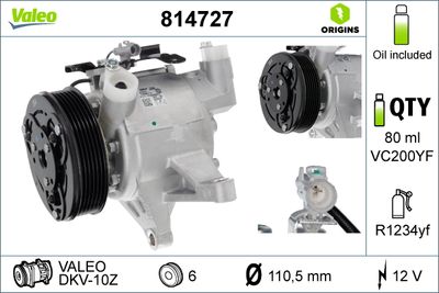 Compressor, air conditioning VALEO 814727
