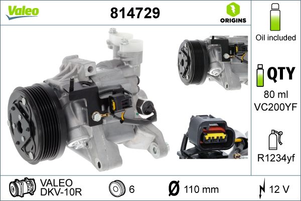 VALEO 814729 Compressor, air conditioning