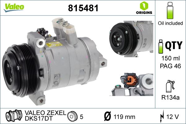 VALEO 815481 Compressor, air conditioning