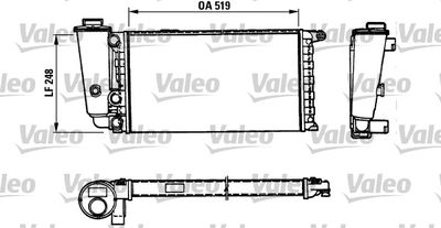 Radiator, engine cooling VALEO 816707
