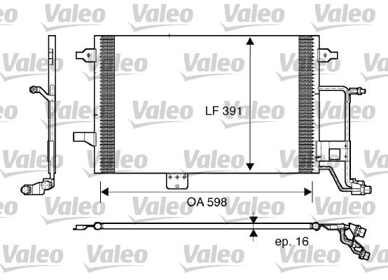 VALEO 817665 Condenser, air conditioning