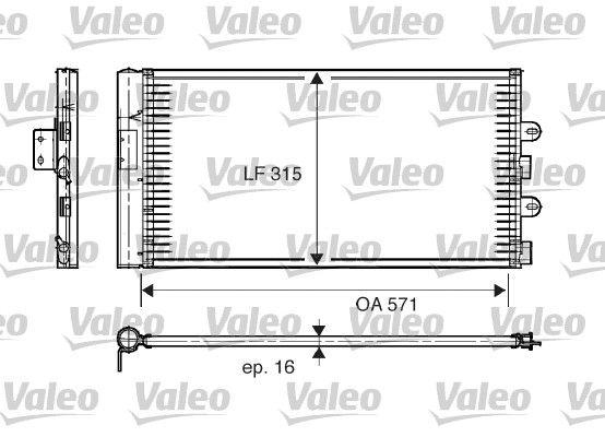 VALEO 817703 Condenser, air conditioning