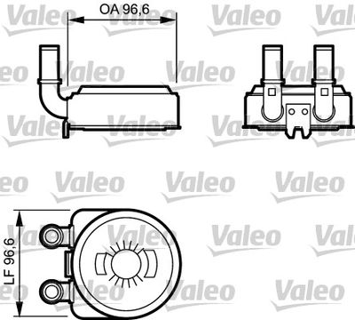 Oil Cooler, engine oil VALEO 817705