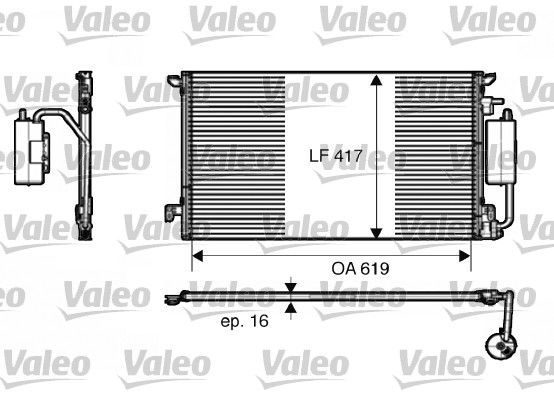 VALEO 817809 Condenser, air conditioning