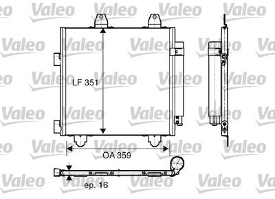 Condenser, air conditioning VALEO 818014