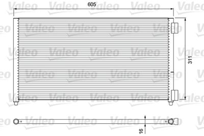 Condenser, air conditioning VALEO 818017