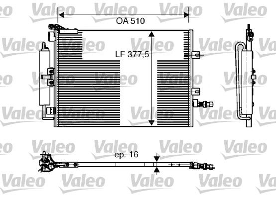 VALEO 818165 Condenser, air conditioning
