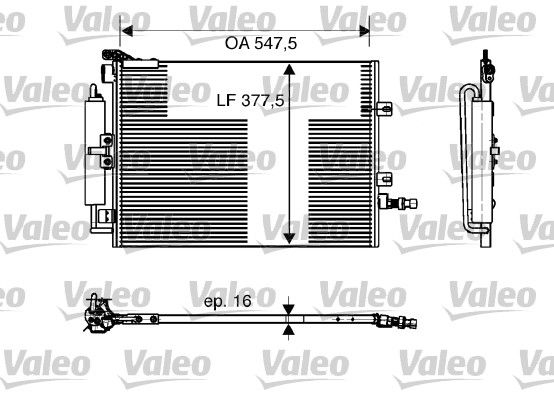 VALEO 818166 Condenser, air conditioning