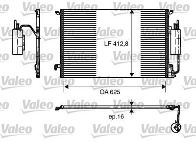 Condenser, air conditioning VALEO 818175