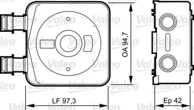Oil Cooler, engine oil VALEO 818889