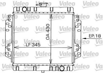 Radiator, engine cooling VALEO 819240
