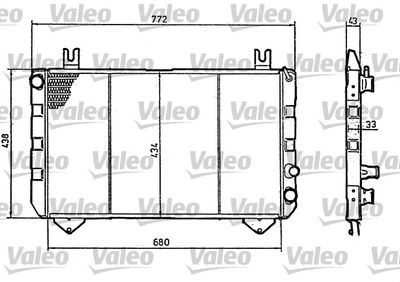 Radiator, engine cooling VALEO 819320