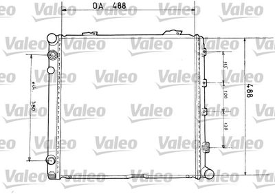 Radiator, engine cooling VALEO 819373