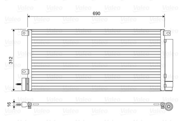 VALEO 822576 Condenser, air conditioning