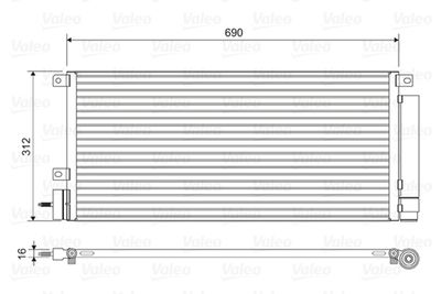 Condenser, air conditioning VALEO 822576