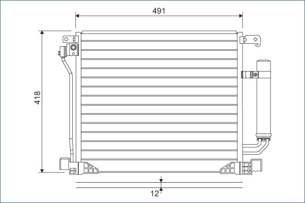 VALEO 822587 Condenser, air conditioning