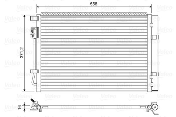 VALEO 822597 Condenser, air conditioning