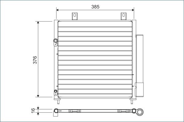 VALEO 822601 Condenser, air conditioning
