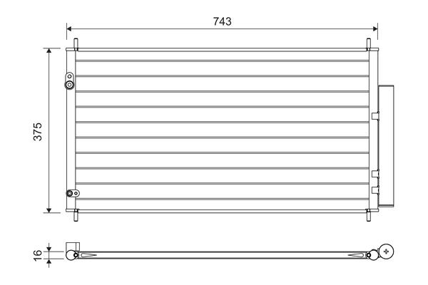 VALEO 822606 Condenser, air conditioning