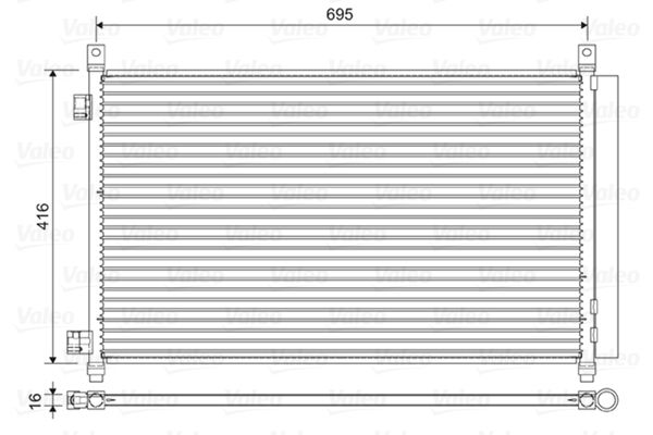 VALEO 822611 Condenser, air conditioning