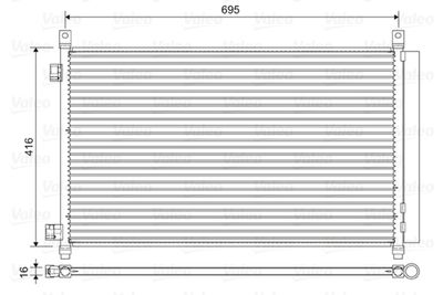 Condenser, air conditioning VALEO 822611