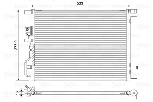 VALEO 822612 Condenser, air conditioning