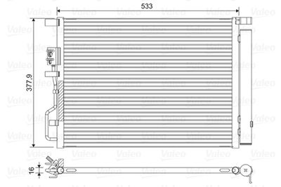Condenser, air conditioning VALEO 822612