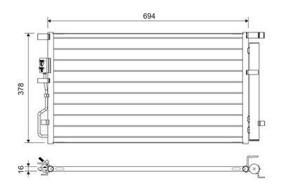 Condenser, air conditioning VALEO 822614