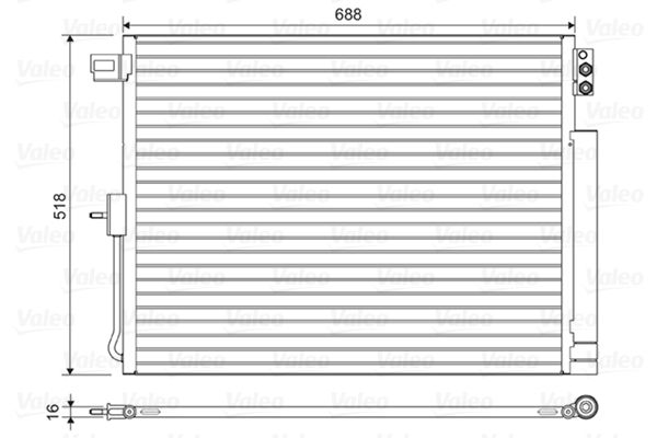 VALEO 822616 Condenser, air conditioning