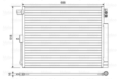 Condenser, air conditioning VALEO 822616