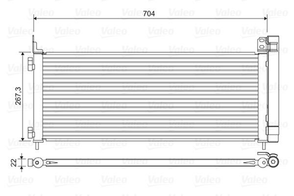 VALEO 822619 Condenser, air conditioning