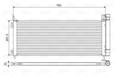 Condenser, air conditioning VALEO 822619