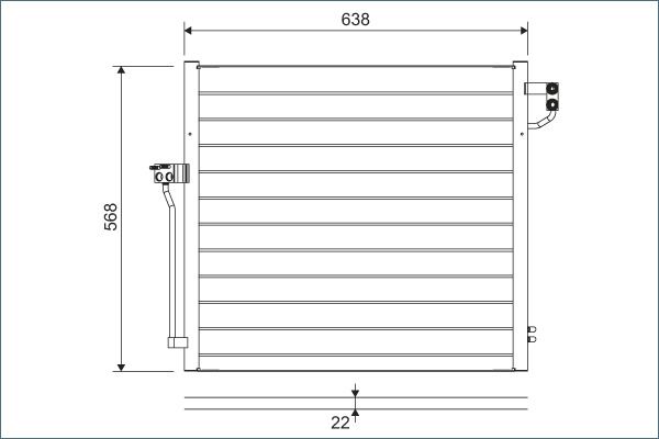 VALEO 822623 Condenser, air conditioning