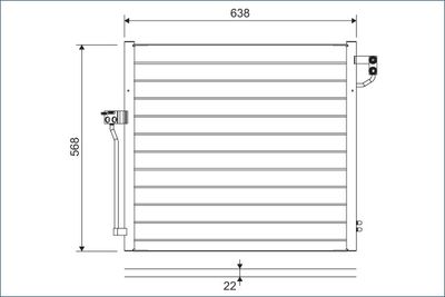 Condenser, air conditioning VALEO 822623