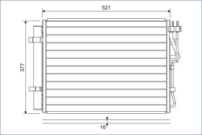 Condenser, air conditioning VALEO 822624