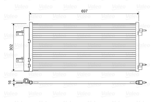 VALEO 822626 Condenser, air conditioning