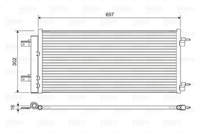 Condenser, air conditioning VALEO 822626