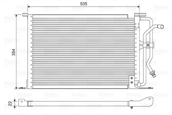 VALEO 822627 Condenser, air conditioning