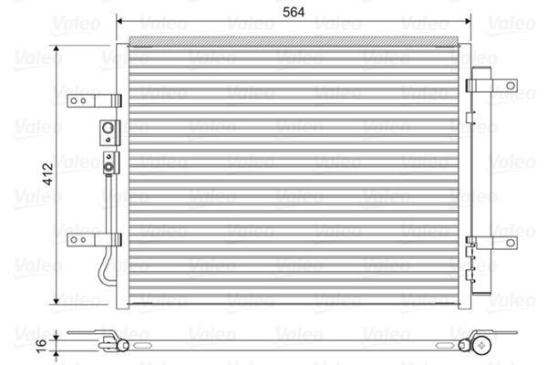 VALEO 822628 Condenser, air conditioning